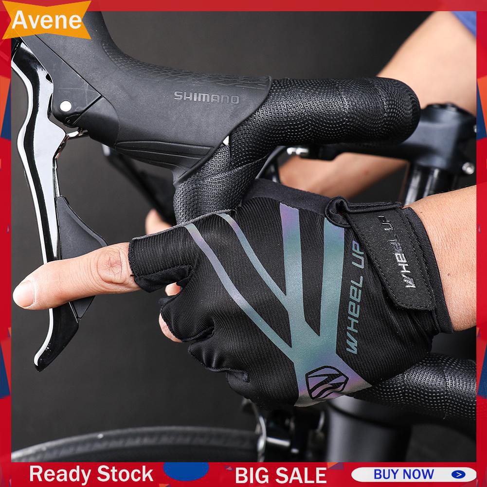 Set 2 Găng Tay Nửa Ngón Phản Quang Thoáng Khí Chống Mồ Hôi Cho Người Đi Xe Đạp