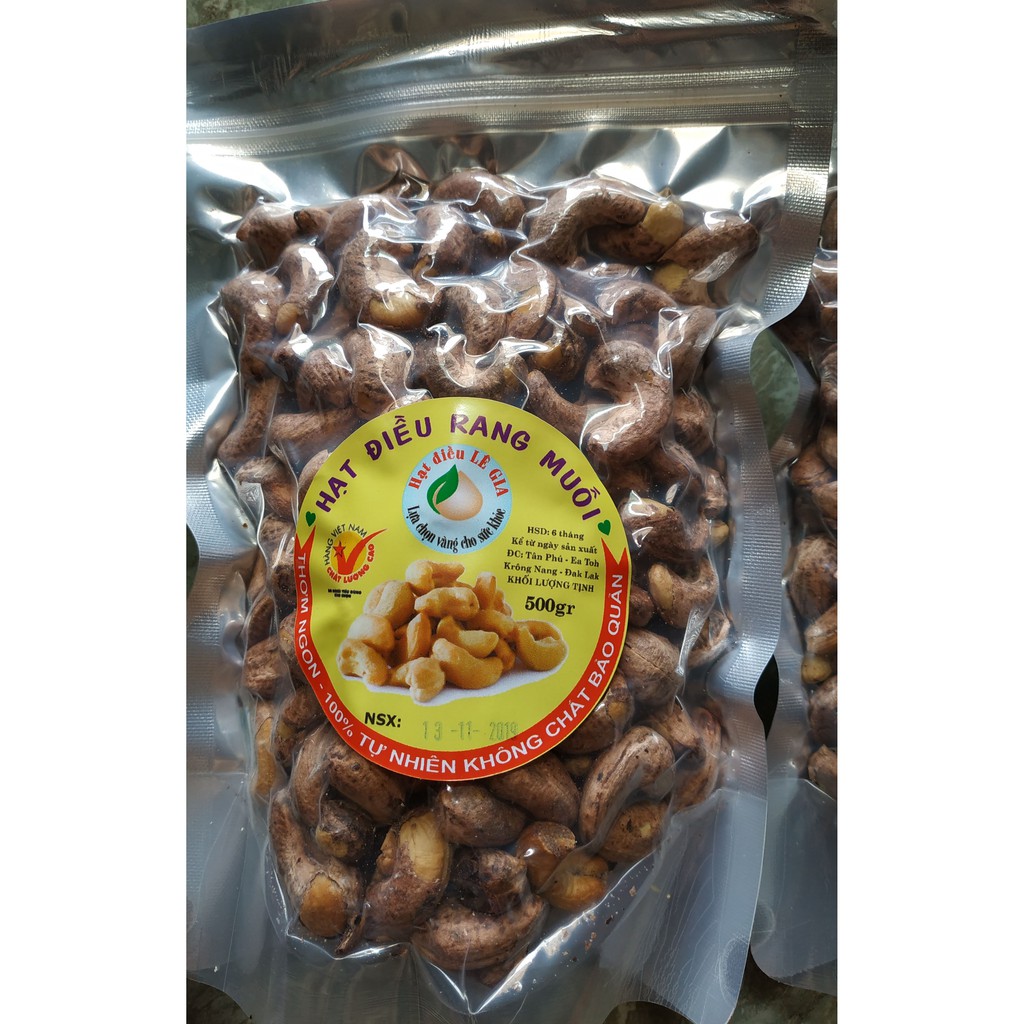 500 GRAM HẠT ĐIỀU RANG MUỐI A CỒ