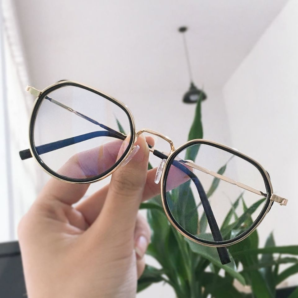 mắt kính cận -0.5~6.0 Kính chống ánh sáng xanh cận gọng vuông chống bức xạ có độ thời trang dành cho nam nữ