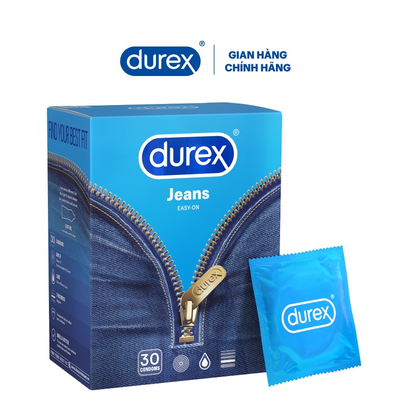 Bao cao su Durex Jeans – Hộp 30 bao