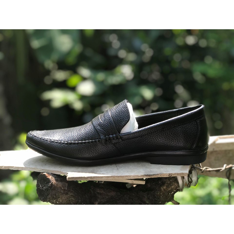 Giày lười nam Savato-608 da bò hạt mềm mại màu đen (38-42)