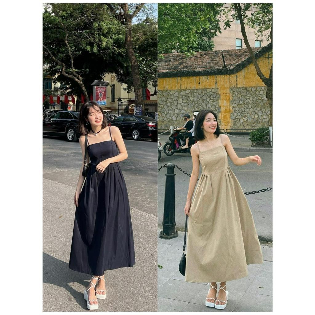 Váy maxi xòe 2 dây quai điều chỉnh - 247store.vn - Vay2day3393_P0K7