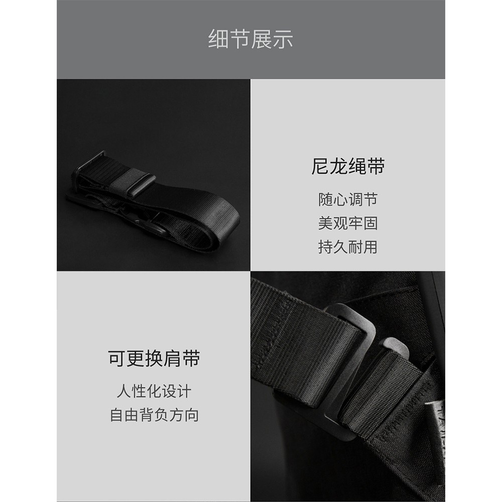 ►Túi đeo chéo Xiaomi nhiều ngăn chống trộm với cổng sạc USB