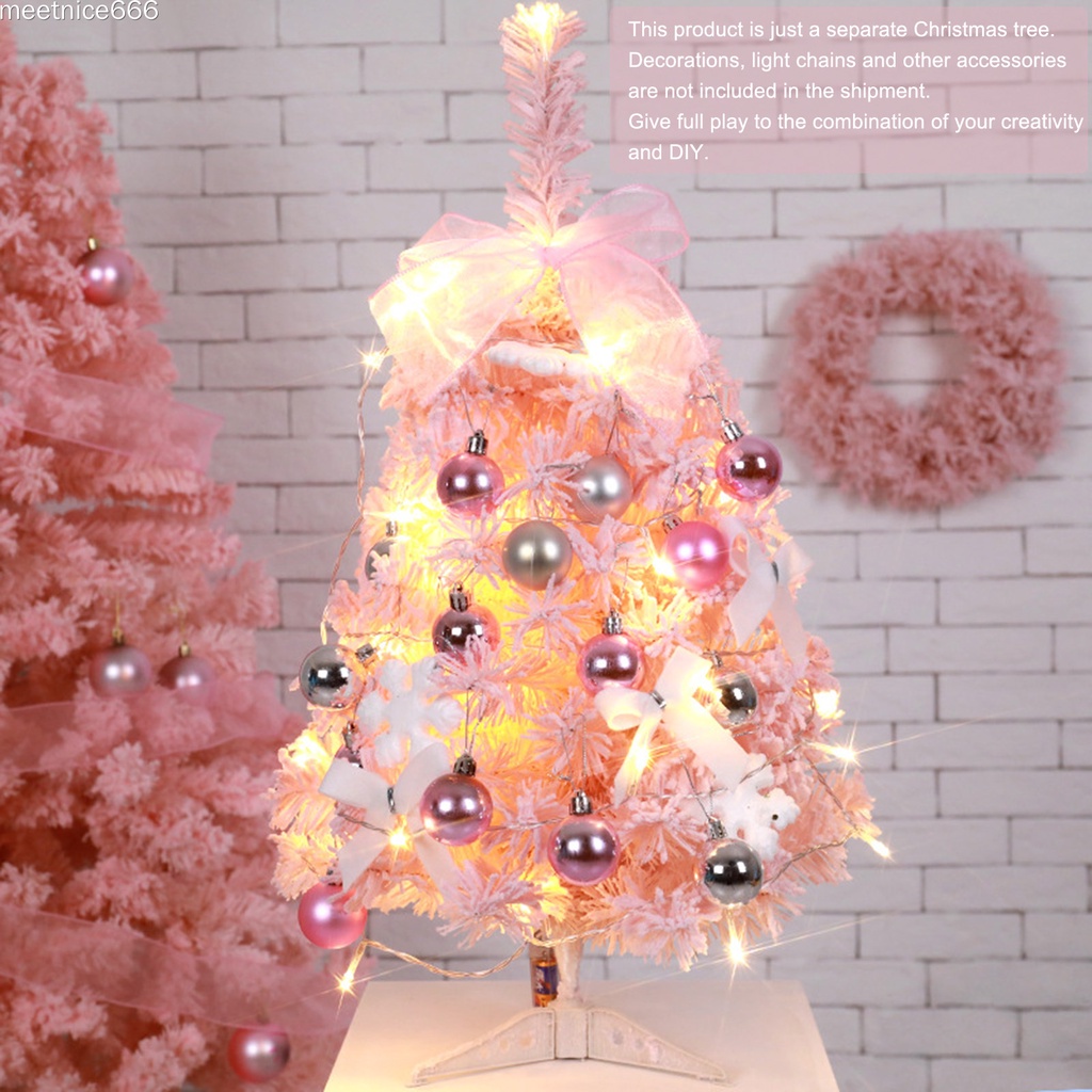 Cây thông noel trang trí màu trắng/ hồng /xanh lam kích thước 60cm có giá đỡ dễ dàng lắp ráp