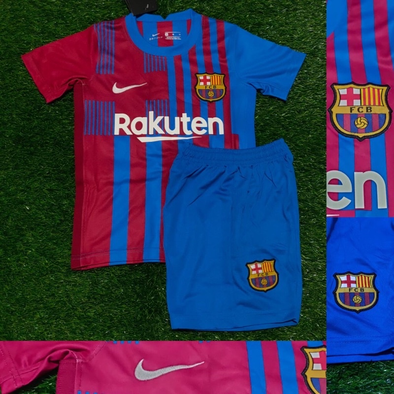 Bộ Đồ Đồng Phục Bóng Đá Đội Tuyển BARCA 2021 2022 Dành Cho Bé