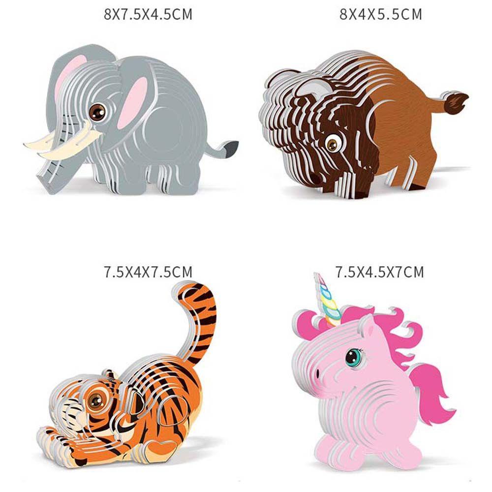 IVORY Bộ Xếp Hình 3D Hình Động Vật Bằng Giấy Độc Đáo