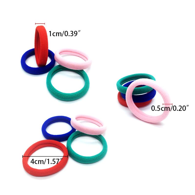 Set 10 dây buộc tóc 4cm màu sắc ngọt ngào xinh xắn dành cho nữ