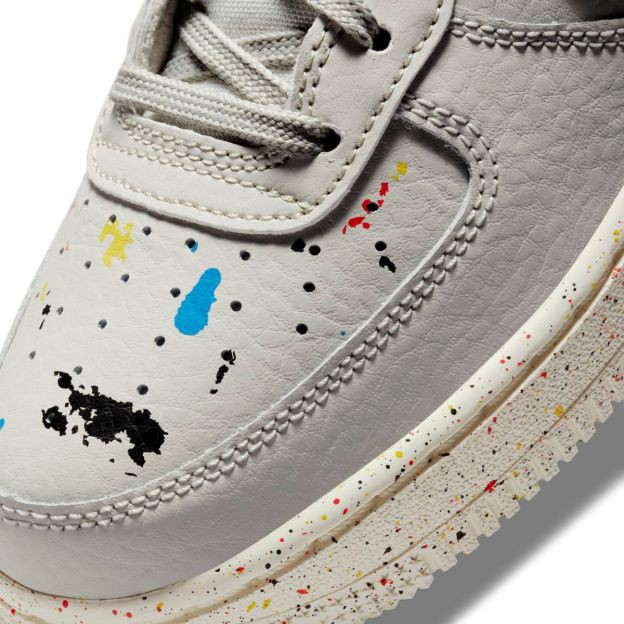 Giày Sneaker Air Force 1Hàng Chính Hãng Nike Air Force 1 LV8 3 Light Grey Paint Splatter [DJ2598 001] Simple Sneaker