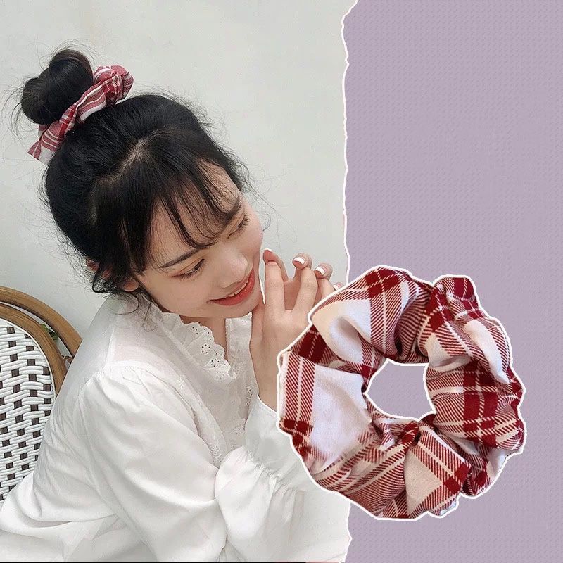 Dây buộc tóc bản lớn phong cách retro Pháp dễ thương cho nữ
