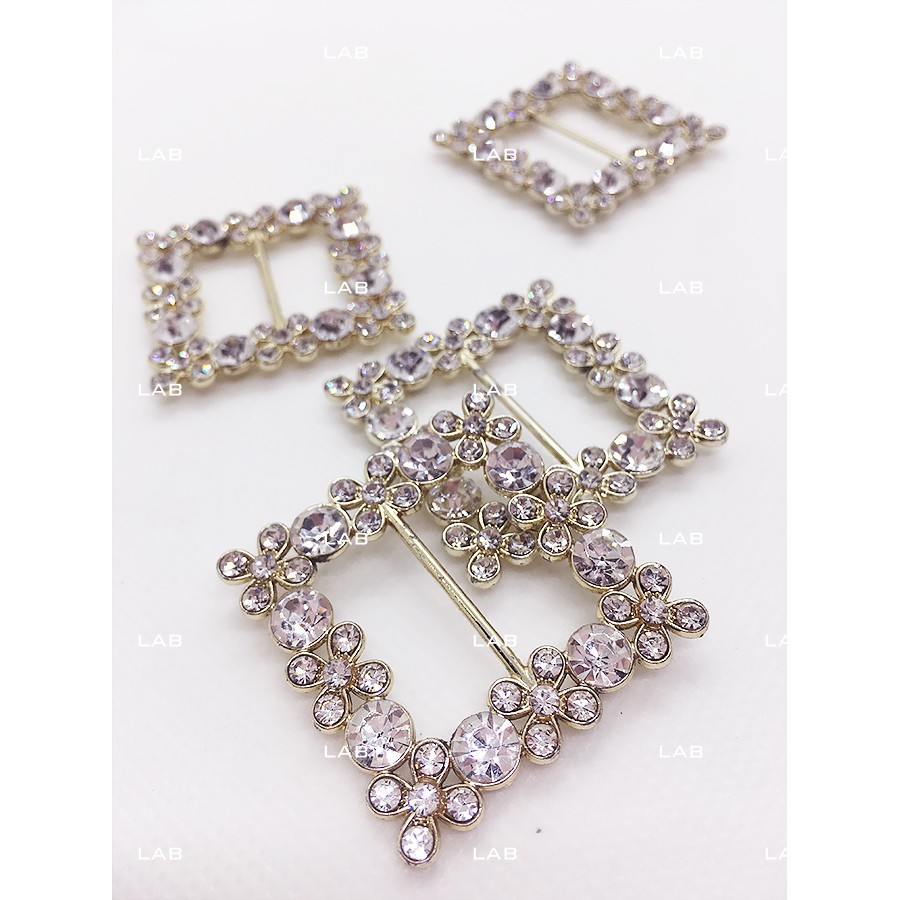 Mặt dây lưng vuông pha lê 40x40mm (chiếc) #0202