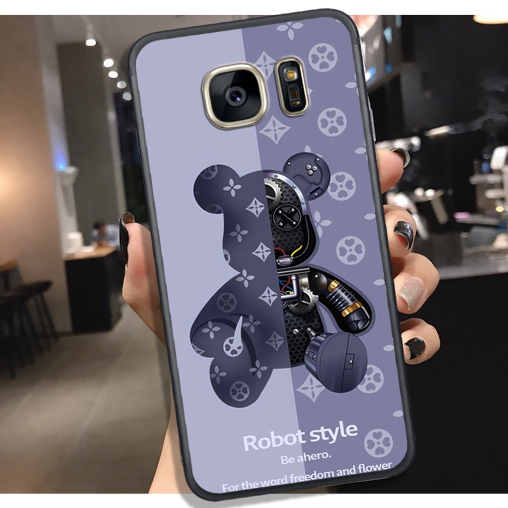 Ốp Lưng Samsung S6 - S6E - S7 - S7E - C9 PRO - A9 PRO  , In Hình Gấu Bear Brick siêu ngầu.