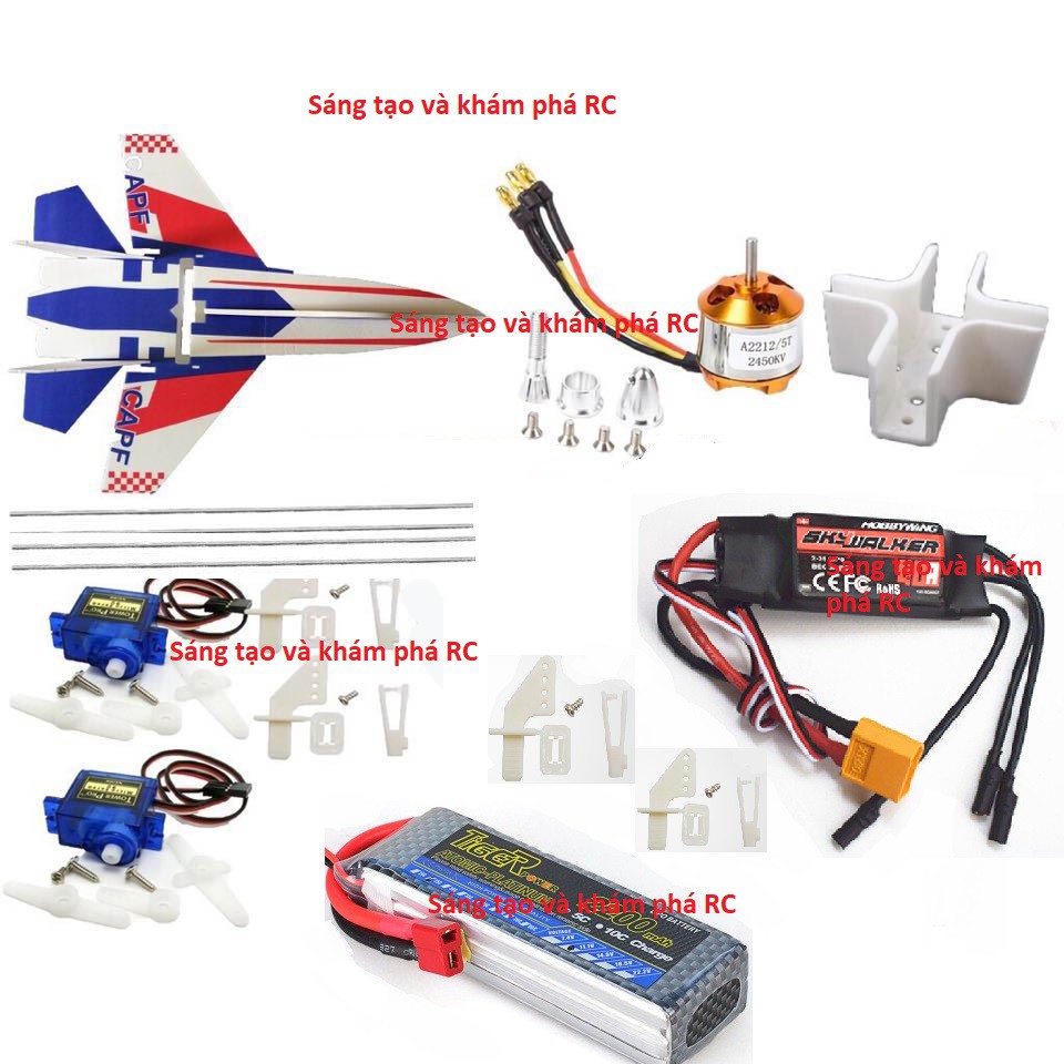 [rcvietnam] Combo SU27/F22 ( Kit và Đồ điện) cho người mới chơi