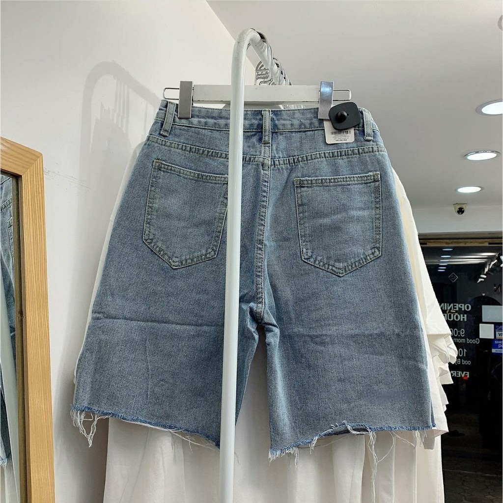 Quần Short Jean Ngố MON Rách Ulzzang