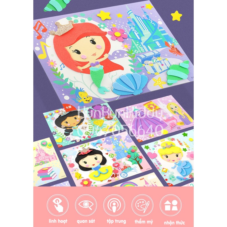 Tranh dán xốp 3D chủ đề Disney cho bé