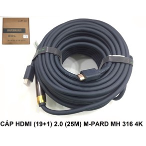 Cáp HDMI 25m 2.0 (19+1) M-Pard MH316 hỗ trợ 4k 60Hz