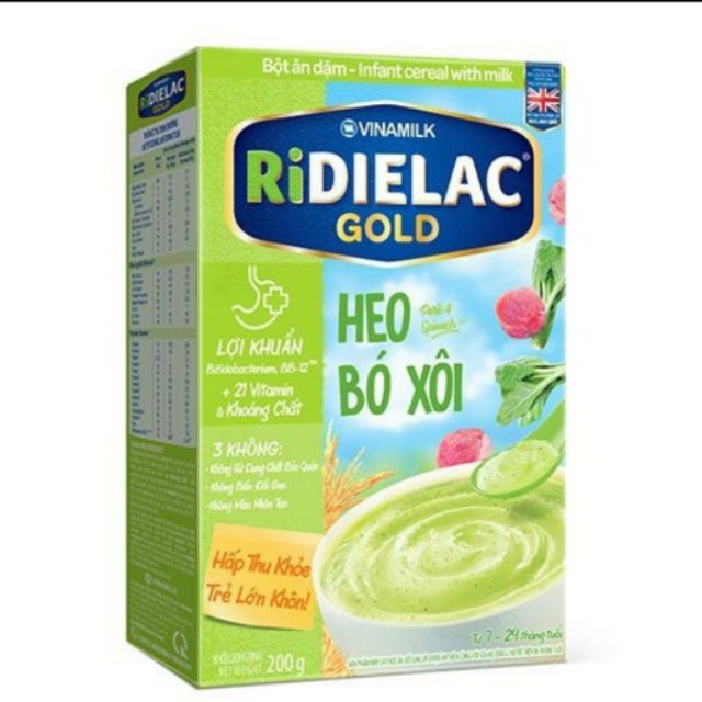 Bột ăn dặm RIDIELAC GOLD HEO BÓ XÔI 200g