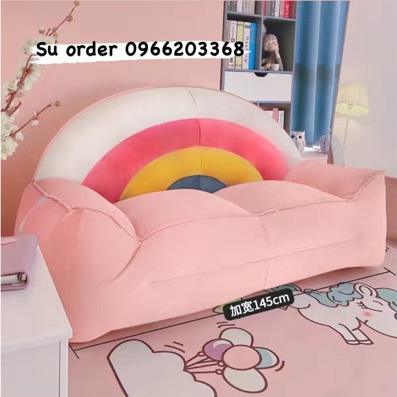 Sofa lười hạt xốp cầu vồng