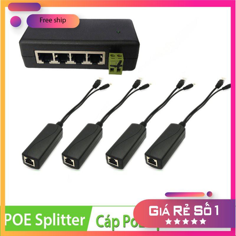 CÁP POE SPLITTER 12V-1A 100M CẤP NGUỒN CHO CAMERA, WIFI