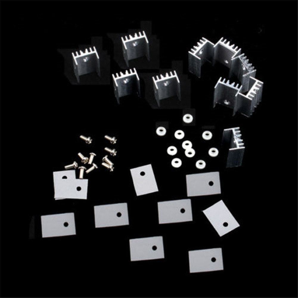 Ready Stock 10sets TO-220 Silver Heatsink Heat Sink for Voltage Regulator or MOSFET