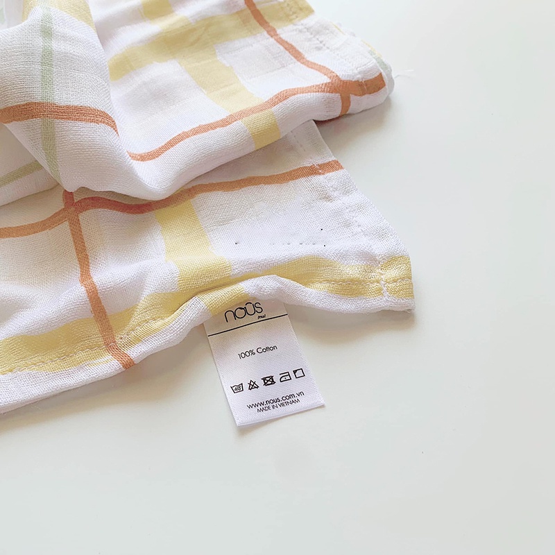 NOUS Khăn tắm xô 1 lớp - hộp vải sợi tre cao cấp BAMBOO cho bé