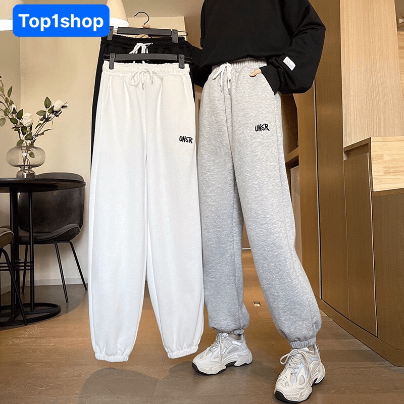 Quần bom UNSR chất nỉ cao cấp ống rộng size nam nữ từ 45-70kg