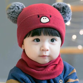 MŨ LEN KÈM KHĂN CỔ CHO BÉ - LUCY259