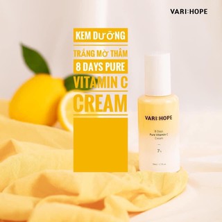 kem dưỡng trắng da mờ thâm siêu tốc vari hope vari:hope 8 days pure vitamin c 7%