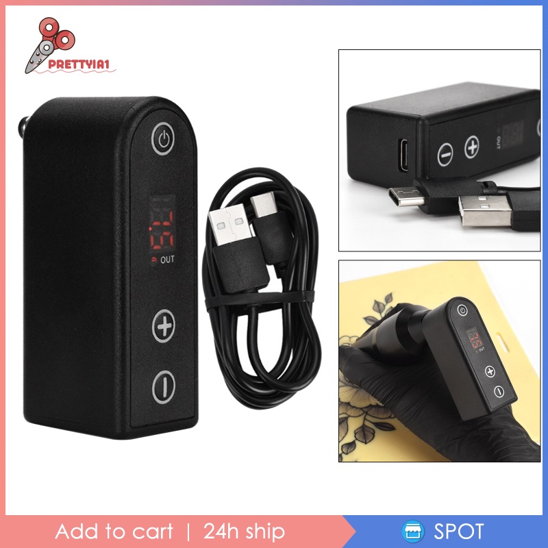 Bộ Nguồn Không Dây Prettyia1 Cho Máy Xăm Giao Diện DC