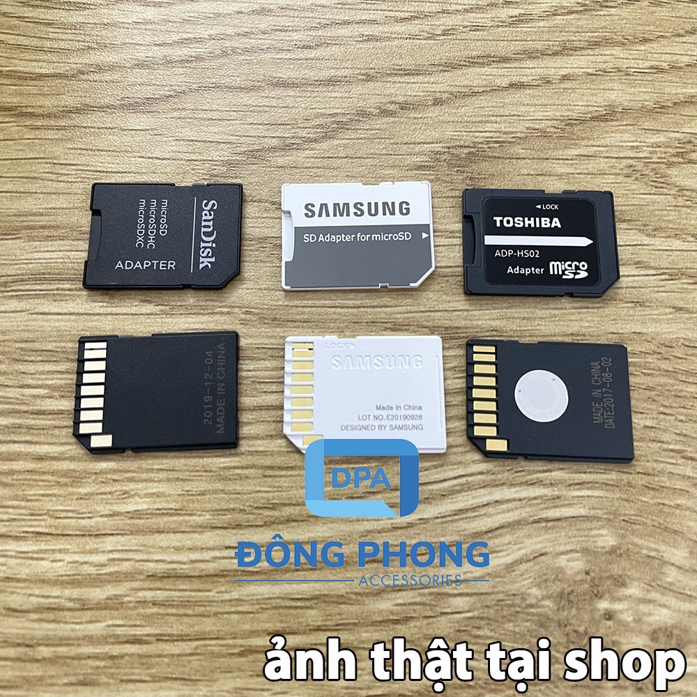 Adapter Thẻ Nhớ Chuyển Đổi Thẻ Nhớ Micro SD Sang Thẻ SD Chính Hãng