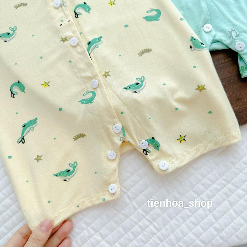 [Bé 7-15kg] Body Đùi cài giữa thun lạnh Minky Mom cho bé sơ sinh từ 7-15kg