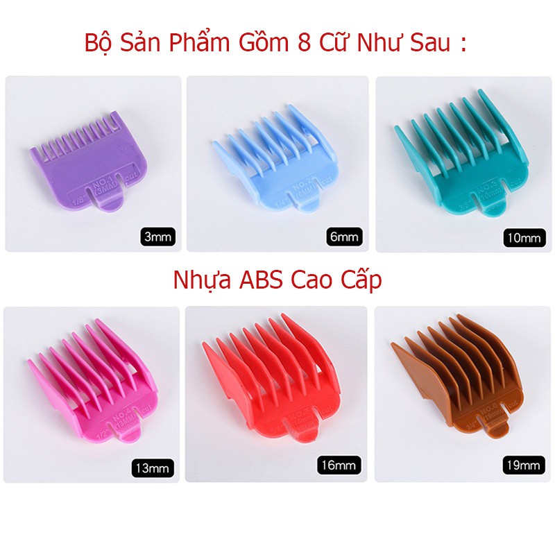 Bộ 8 cữ nhựa ABS màu sắc nhiều cữ cắt