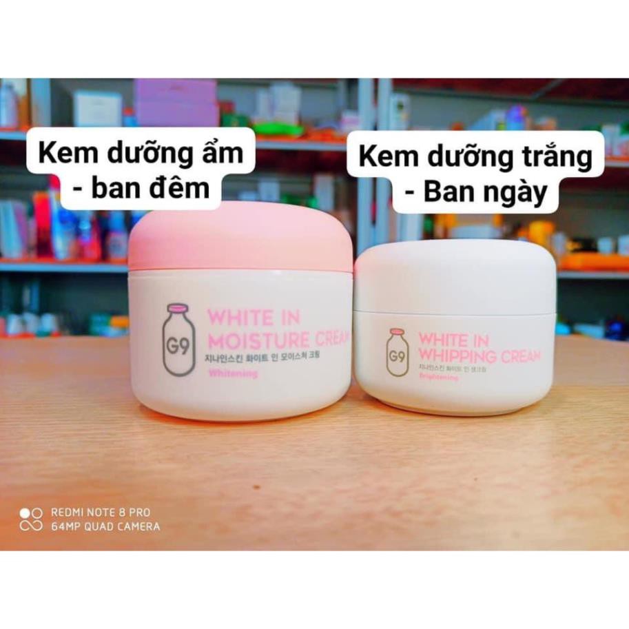 [Hàng Auth Hàn Quốc] Kem dưỡng ẩm - Kem dưỡng trắng da ngày và đêm G9-Skin White In Moisture Cream Hàn Quốc 50g