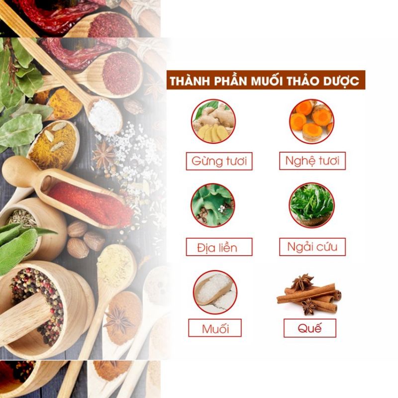 Combo Cho Mẹ Sau Sinh | Muối Thảo Dược + Cốt Gừng Nghệ + Đai đựng muối