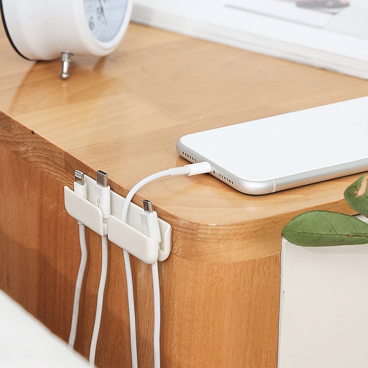1 set phụ kiện quấn dây cáp sạc USB trong suốt