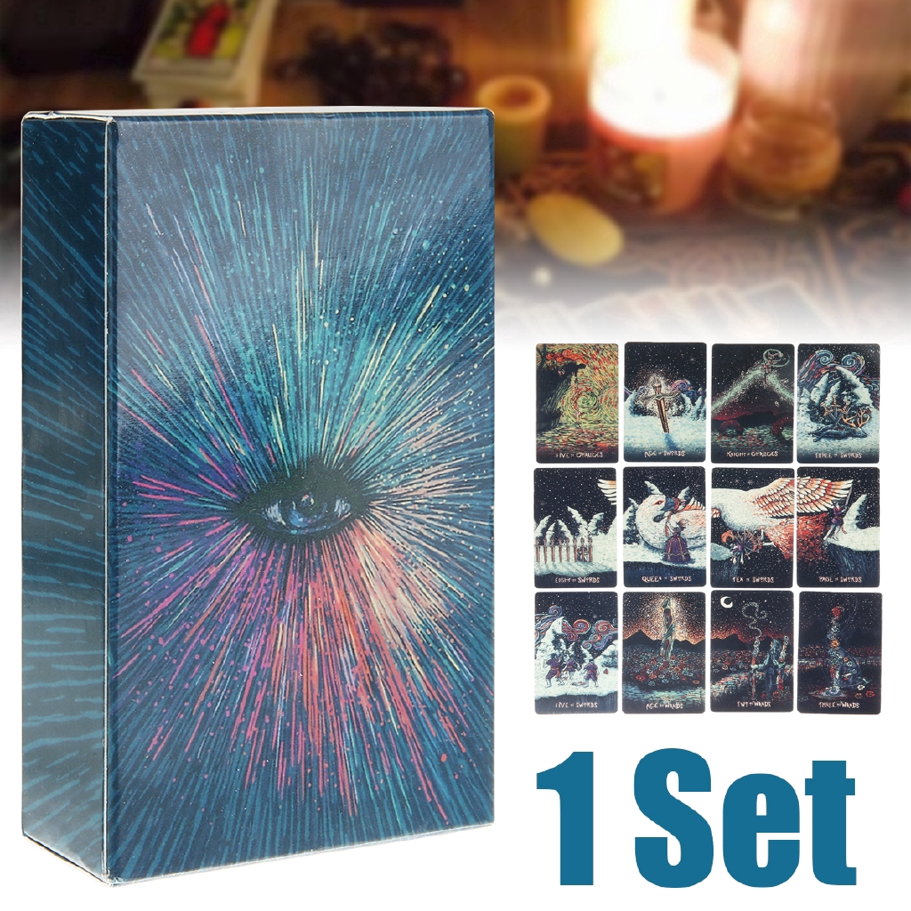Bài Tarot Prisma Visions 78 Lá Giấy Dày Phủ UV Bóng Tặng File Hướng Dẫn Tiếng Việt Và Đá Thanh Tẩy S8