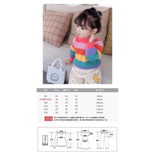 Áo len sắc màu cầu vồng