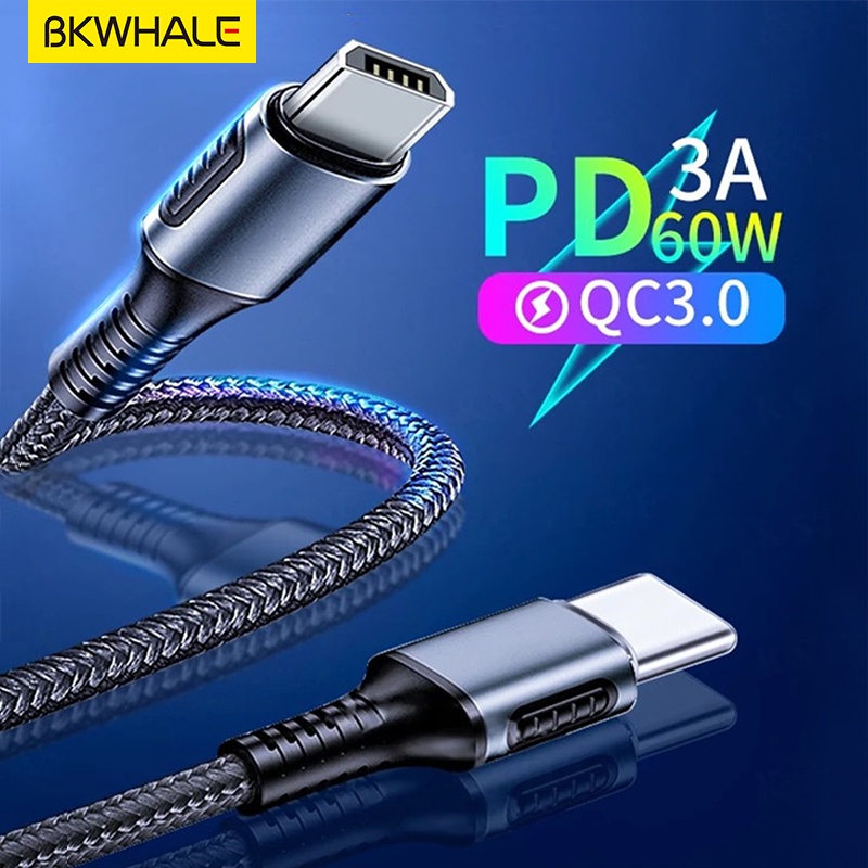 Dây Cáp Sạc Nhanh 60W Type-C Sang Micro USB 480Mbps Cho Android
