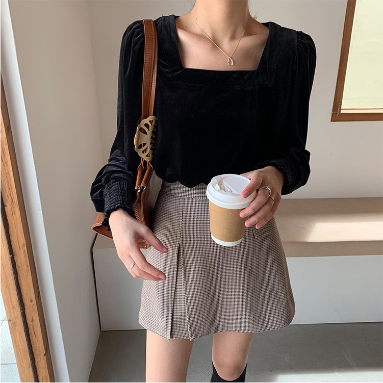 [Chân váy chữ A kèm quần chân váy  kẻ sọc dê phối đồ [HINHTHAT] | BigBuy360 - bigbuy360.vn