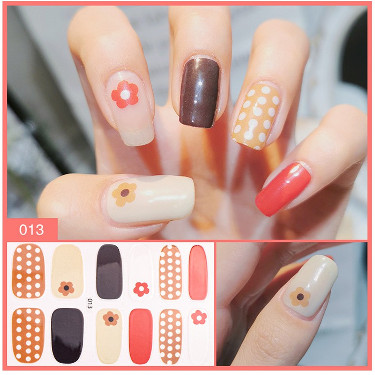 Nail sticker dán móng tay 3D chống nước siêu cute, thời trang chất lượng cao