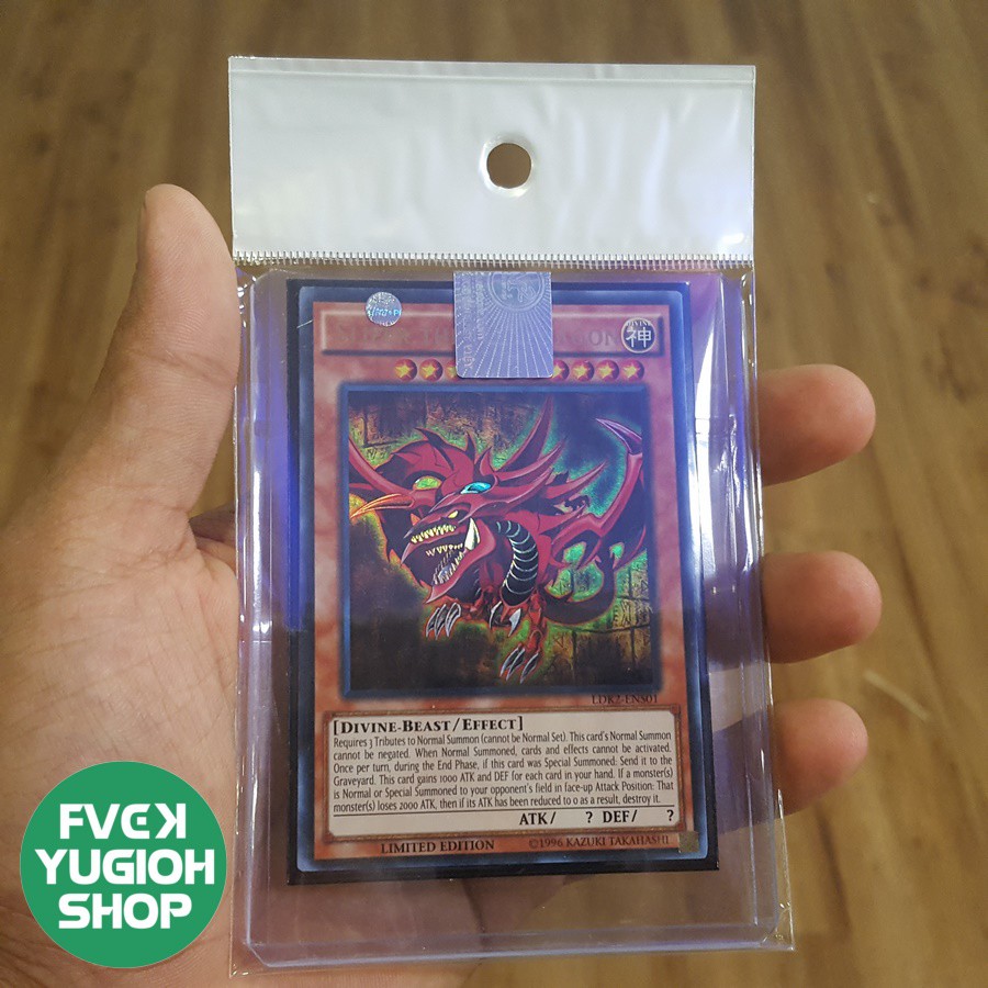 Thẻ bài trò chơi / Lá bài yugioh - LDK2-ENS01 Slifer The Sky Dragon – Ultra Rare - Tặng bọc nhựa cứng bảo quản