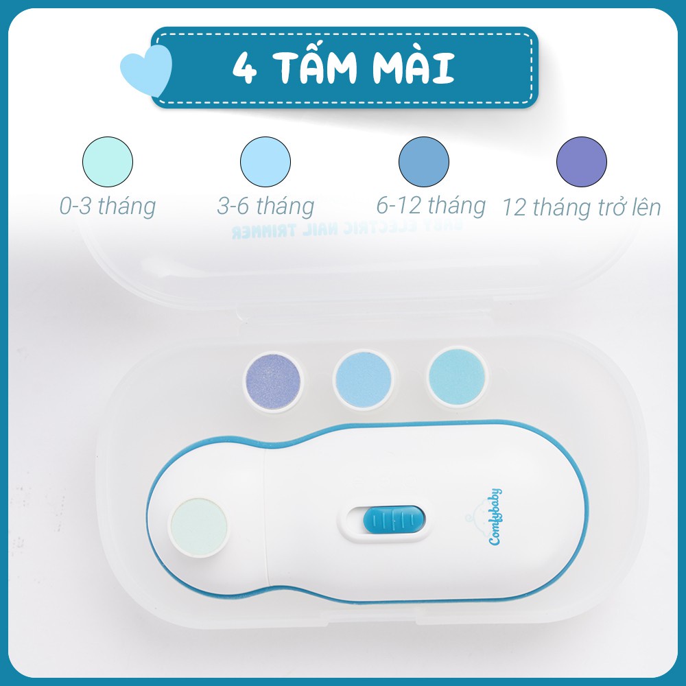 Máy dũa, mài, cắt móng tay cho bé Comfybaby CF-006-ME4450 chạy pin an toàn