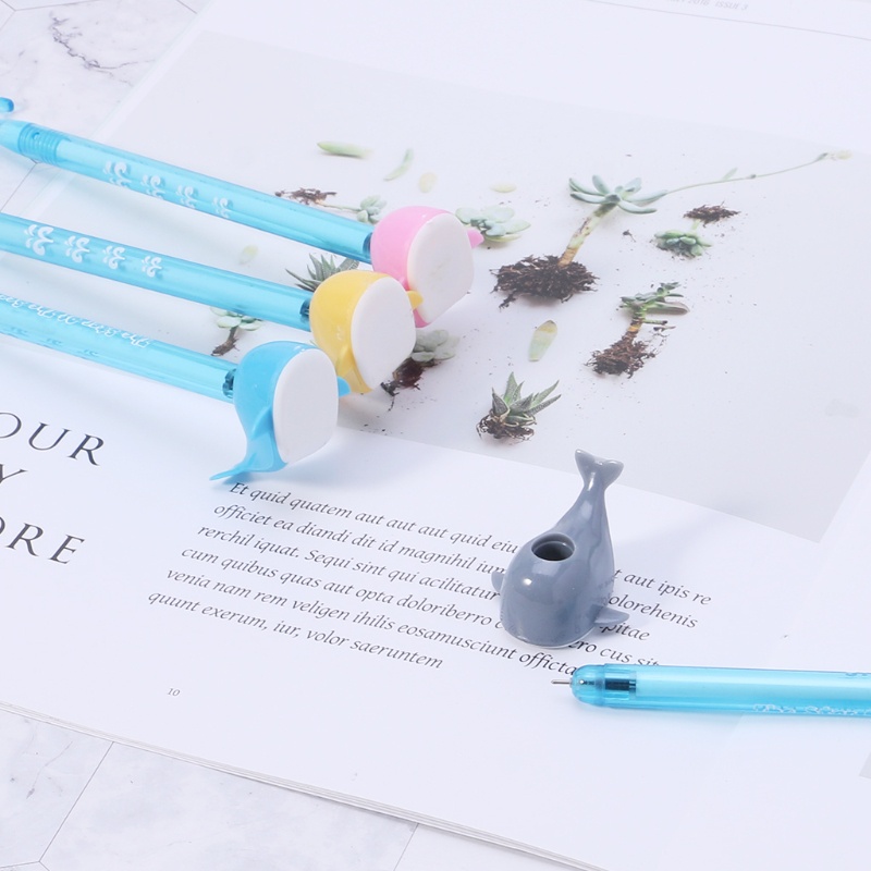 Bút Mực Gel Hình Cá Voi Dễ Thương Vui Nhộn