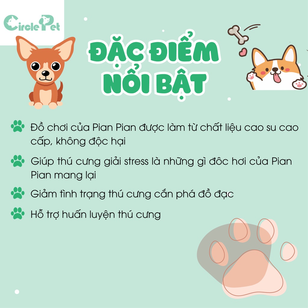 Đồ Chơi Pian Pian Dạng Bóng Trong Suốt Dành Cho Chó An Toàn Siêu Bên - Circle Pet