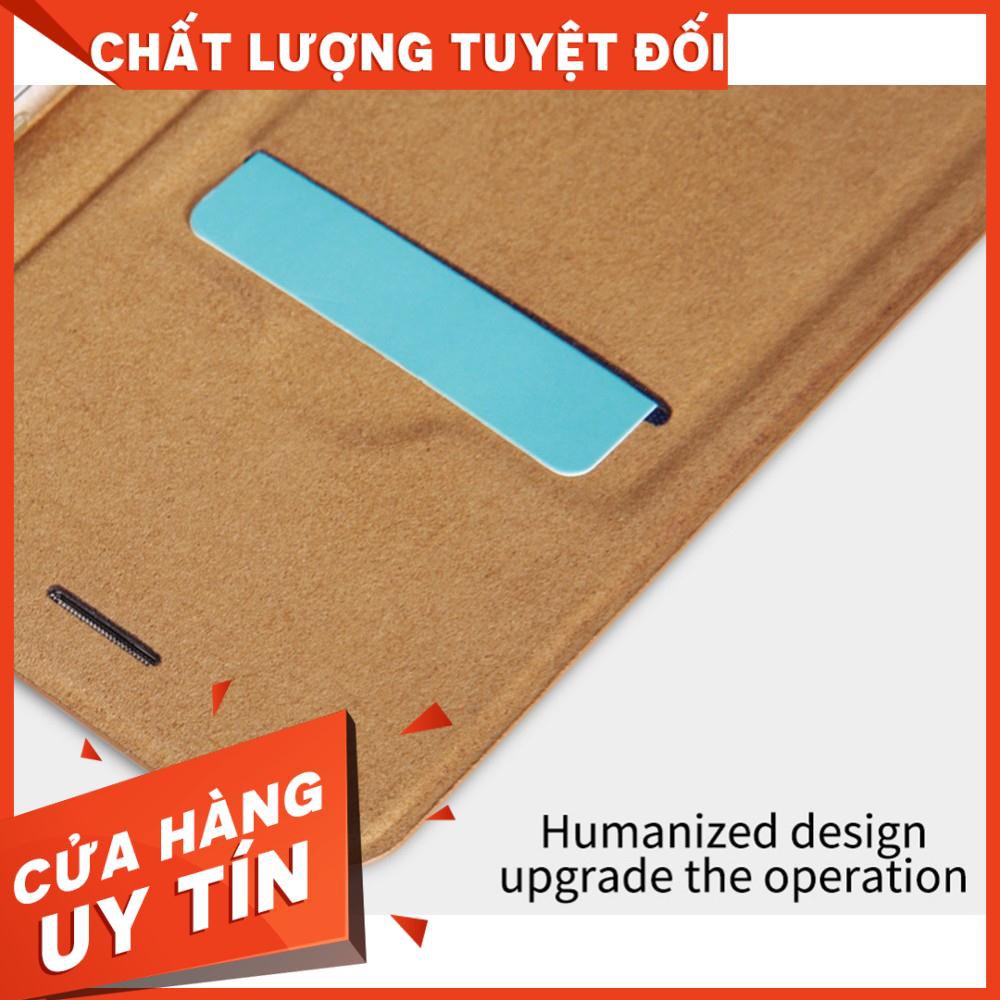 Bao da da thật chính hãng Nillkin Qin cho iPhone 7 Plus / iPhone 8 Plus sang trọng cao cấp có ngăn đựng thẻ