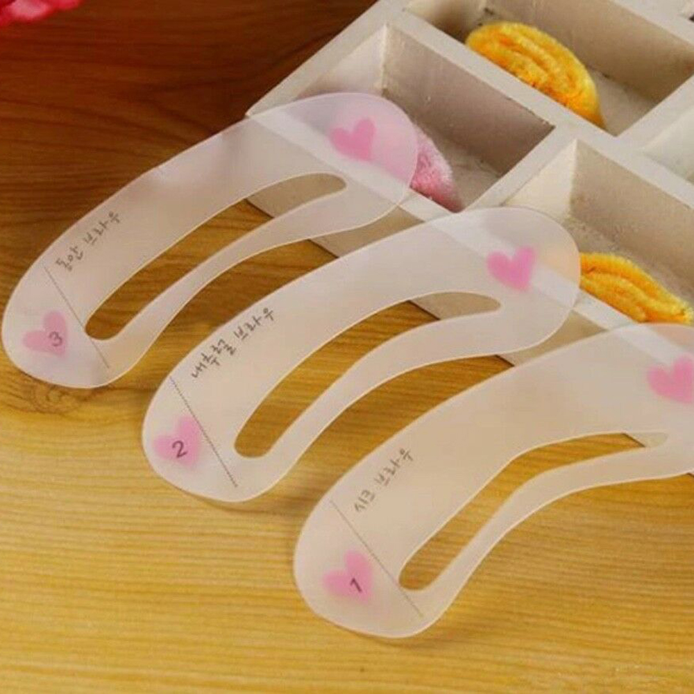 [Hàng mới về] Set 3 khuôn kẻ mày dễ dàng nhanh chóng có thể tái sử dụng tiện dụng Mihan1