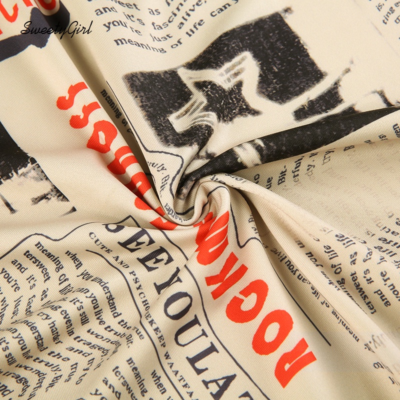 Chân Váy Midi Dáng Ôm In Chữ Thời Trang Cho Nữ