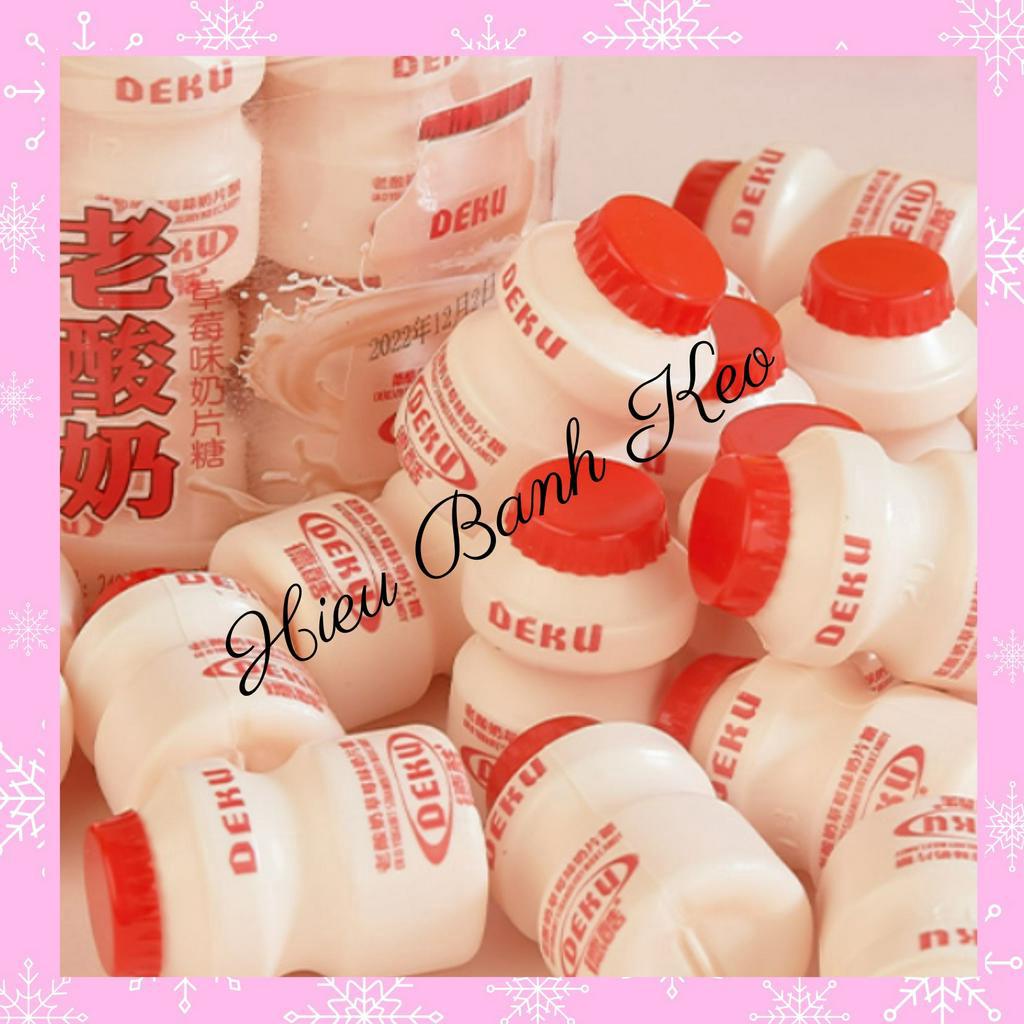 Kẹo sữa chua DEKU sữa chua nguyên bản, sữa chua dâu