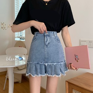 ORDER chân váy bò xếp ly cạp cao