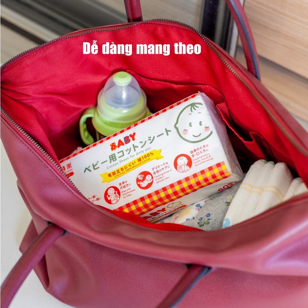 Khăn khô cotton kháng khuẩn Suzuran Japan 80 miếng