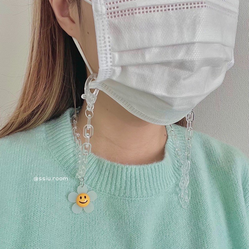 Dây đeo khẩu trang & mắt kính acrylic trong suốt nhiều màu xinh xắn tiện lợi | Mask Chain | ssiu.room | BigBuy360 - bigbuy360.vn